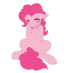 Size: 9000x9700 | Tagged: safe, artist:ginnythequeen, imported from derpibooru, pinkie pie, earth pony, :p, blushing, eyes closed, g4, simple background, sitting, solo, tongue out, transparent background