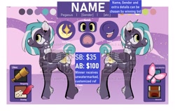 Size: 2308x1456 | Tagged: safe, artist:nynehells, imported from derpibooru, oc, oc only, pegasus, pony, adoptable, solo