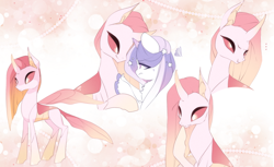 Size: 2048x1256 | Tagged: safe, artist:loyaldis, imported from derpibooru, oc, oc only, changeling, unicorn, ..., changeling oc, chest fluff, horn, male, pink changeling, unicorn oc, unshorn fetlocks