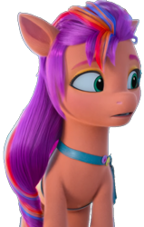 Size: 488x768 | Tagged: safe, edit, edited screencap, imported from derpibooru, screencap, sunny starscout, earth pony, pony, spoiler:my little pony: make your mark chapter 2, spoiler:myms01e04, ali-conned, background removed, eyes open, female, g5, looking right, mane stripe sunny, mare, my little pony: make your mark, my little pony: make your mark chapter 2, simple background, solo, standing, transparent background