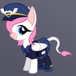Size: 1870x1870 | Tagged: safe, artist:fibs, edit, imported from derpibooru, oc, oc only, oc:belle lettre, donkey, albaric, bag, clothes, cute, donkey oc, female, hat, mailmare, mailpony, mailpony uniform, mare, postman's hat, saddle bag, short shirt, skirt, vector, wings