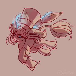 Size: 3000x3000 | Tagged: safe, artist:neonishe, imported from derpibooru, pony, unicorn, a hat in time, hat, hat kid, ponified, sketch, solo, umbrella