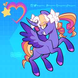 Size: 2048x2048 | Tagged: safe, artist:3ggmilky, imported from derpibooru, oc, oc only, alicorn, pony, alicorn oc, horn, solo, wings