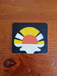 Size: 3024x4032 | Tagged: safe, artist:magicnova, derpibooru exclusive, imported from derpibooru, luster dawn, acrylic painting, coaster, craft, cutie mark, cutie mark only, irl, no pony, photo, traditional art, woodwork
