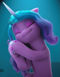 Size: 535x678 | Tagged: safe, imported from derpibooru, screencap, izzy moonbow, pony, unicorn, spoiler:my little pony: make your mark chapter 2, spoiler:myms01e07, cropped, cute, eyes closed, female, g5, hoof done it?, izzybetes, mare, my little pony: make your mark, my little pony: make your mark chapter 2, solo