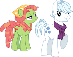 Size: 1079x852 | Tagged: safe, artist:angeli98ca, artist:oatscene, artist:parclytaxel, edit, imported from derpibooru, vector edit, double diamond, tree hugger, earth pony, pony, make new friends but keep discord, .svg available, bandana, clothes, crack shipping, duo, female, lidded eyes, male, mare, raised hoof, scarf, shipping, simple background, stallion, straight, transparent background, treediamond, vector