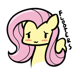 Size: 1500x1500 | Tagged: safe, artist:symbianl, imported from derpibooru, fluttershy, pegasus, pony, :3, blushing, bust, doodle, dot eyes, no nose, simple background, solo, white background