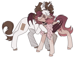 Size: 2900x2200 | Tagged: safe, artist:kikirdcz, imported from derpibooru, oc, oc only, bat pony, pony, unicorn, bat pony oc, simple background, transparent background