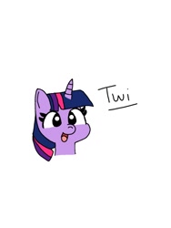 Size: 600x800 | Tagged: safe, artist:beepbeep, imported from derpibooru, twilight sparkle, pony, unicorn, bust, female, mare, simple background, solo, white background