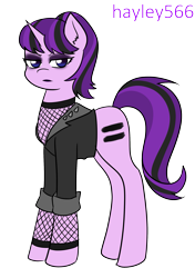 Size: 1729x2454 | Tagged: safe, artist:hayley566, imported from derpibooru, starlight glimmer, pony, unicorn, edgelight glimmer, equal cutie mark, female, goth, simple background, solo, teenage glimmer, transparent background