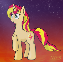 Size: 1188x1176 | Tagged: safe, artist:mesuyoru, imported from derpibooru, sunset shimmer, pony, unicorn, female, solo