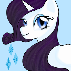 Size: 1280x1280 | Tagged: safe, imported from derpibooru, rarity, digital art, g4, ibispaint x, solo