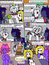 Size: 1291x1720 | Tagged: safe, artist:ask-luciavampire, imported from derpibooru, oc, bat pony, changeling, kirin, pony, succubus, undead, vampire, vampony, comic, kirin oc, tumblr