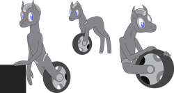 Size: 1280x687 | Tagged: safe, artist:emc-blingds, imported from derpibooru, oc, oc only, anthro, original species, wheelpone, simple background, transparent background