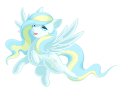 Size: 2100x1500 | Tagged: safe, artist:jmocha0701, imported from derpibooru, oc, oc only, oc:sky sherbet, pegasus, pony, eye clipping through hair, female, flying, looking at you, mare, open mouth, simple background, solo, white background