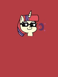 Size: 960x1280 | Tagged: safe, artist:beepbeep, imported from derpibooru, moondancer, pony, unicorn, bust, portrait, profile picture, red background, simple background, solo