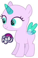 Size: 1337x2064 | Tagged: safe, artist:emperor-anri, imported from derpibooru, oc, oc only, alicorn, pony, alicorn oc, bald, base, eyelashes, female, filly, foal, horn, simple background, smiling, solo, transparent background, wings
