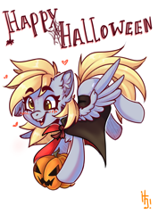 Size: 2480x3508 | Tagged: safe, artist:falafeljake, imported from derpibooru, derpy hooves, pegasus, pony, clothes, costume, derp, halloween, halloween costume, happy halloween, holiday, solo