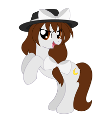 Size: 1024x1139 | Tagged: safe, artist:sohmasatori, imported from derpibooru, pony, crossover, female, hat, mare, ponified, simple background, solo, touhou, transparent background, usami renko