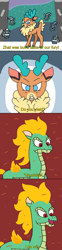 Size: 1086x4382 | Tagged: safe, artist:supahdonarudo, imported from derpibooru, deer, dragon, hybrid, longma, reindeer, winter sprite, them's fightin' herds, angry, bowser, cloven hooves, comic, community related, dialogue, do you yield, doe, female, penguin king, scene interpretation, super mario bros., text, the super mario bros. movie, tianhuo (tfh), velvet (tfh)