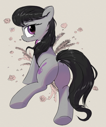 Size: 2384x2852 | Tagged: safe, artist:vultraz, imported from derpibooru, octavia melody, earth pony, pony, butt, female, looking at you, looking back, looking back at you, mare, plot, solo