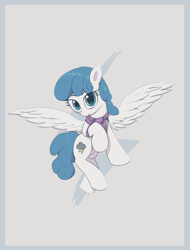Size: 3000x3944 | Tagged: safe, artist:vultraz, imported from derpibooru, lightning bolt, white lightning, pegasus, pony, clothes, female, looking at you, mare, scarf, solo, spread wings, wings