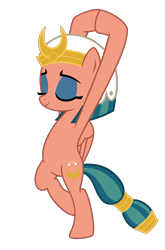 Size: 4267x6475 | Tagged: safe, artist:bsw421, edit, imported from derpibooru, vector edit, somnambula, pegasus, pony, absurd resolution, egyptian, egyptian headdress, egyptian pony, female, headdress, makeup, mare, simple background, solo, transparent background, vector, yoga