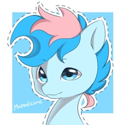 Size: 400x400 | Tagged: safe, artist:jmocha0701, imported from derpibooru, oc, oc only, oc:blue chewings, earth pony, pony, bust, portrait, solo