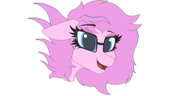 Size: 3840x2160 | Tagged: safe, artist:straighttothepointstudio, imported from derpibooru, oc, oc only, oc:materlia harvest, earth pony, pony, blue eyes, digital art, earth pony oc, female, freckles, g5, g5 oc, glasses, happy, looking at you, mare, simple background, solo, transparent background