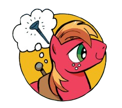 Size: 250x220 | Tagged: safe, editor:fuckomcfuck, idw, imported from derpibooru, big macintosh, earth pony, pony, comic, cropped, nail, simple background, solo, thinking, thought bubble, transparent background