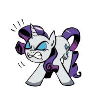 Size: 200x200 | Tagged: safe, editor:fuckomcfuck, idw, imported from derpibooru, rarity, pony, unicorn, angry, comic, cropped, simple background, solo, transparent background