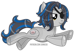 Size: 1000x688 | Tagged: safe, artist:jennieoo, imported from derpibooru, oc, oc:shadow dweller, earth pony, inflatable pony, pony, eyepatch, inflatable, inflatable toy, rubber, show accurate, simple background, smiling, solo, story, story included, transparent background, vector