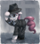 Size: 3000x3361 | Tagged: safe, artist:vultraz, pinkie pie, earth pony, pony, detective, featured image, female, hat, looking at you, mare, noir, noisemaker, party whistle, pinktober, rain, solo, water, wet