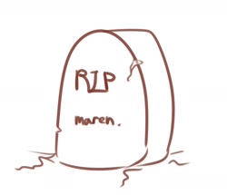 Size: 1440x1238 | Tagged: safe, artist:maren, imported from derpibooru, doodle, gravestone, no pony, rest in peace, simple background, white background