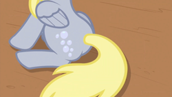 Size: 1920x1080 | Tagged: safe, imported from derpibooru, screencap, derpy hooves, pegasus, pony, season 2, the last roundup, 1080p, bubble butt, butt, butt focus, female, iron plot, mare, out of context, plot, sitting, solo, tail