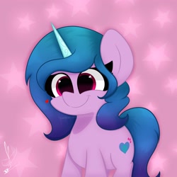 Size: 3000x3000 | Tagged: safe, artist:daftramms, imported from derpibooru, izzy moonbow, pony, unicorn, cute, g5, my little pony: a new generation, simple background, solo