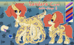 Size: 2886x1772 | Tagged: safe, artist:beardie, imported from derpibooru, oc, oc only, oc:sandara cove, hybrid, monster pony, octopony, octopus, original species, pony, commission, reference sheet, solo