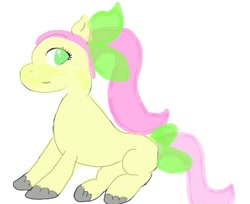 Size: 882x720 | Tagged: safe, artist:cupcakeswirl_96, imported from derpibooru, earth pony, pony, bow, g5, posey bloom, simple background, solo, white background