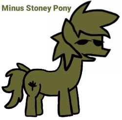 Size: 305x300 | Tagged: safe, artist:rainbrony, edit, editor:pagiepoppie12345, imported from derpibooru, oc, oc only, oc:stoney poney, pony, drugs, friday night funkin', funkin' is magic, high, marijuana, simple background, smiling, solo, stoned, text, transparent background