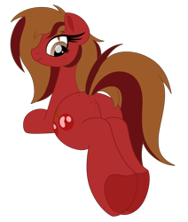 Size: 4244x5010 | Tagged: safe, artist:chespi, imported from derpibooru, oc, oc only, oc:cherry spirit, pony, butt, butt freckles, fetish, freckles, hoof fetish, hooves, looking back, plot, simple background, transparent background, underhoof