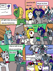 Size: 1223x1647 | Tagged: safe, artist:ask-luciavampire, imported from derpibooru, oc, changeling, demon, demon pony, kirin, pegasus, pony, undead, unicorn, vampire, vampony, comic, kirin oc, tumblr