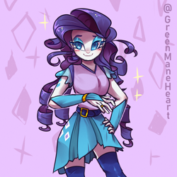 Size: 2000x2000 | Tagged: safe, artist:greenmaneheart, imported from derpibooru, rarity, human, equestria girls, clothes, solo