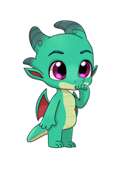 Size: 2500x3500 | Tagged: safe, artist:chedx, imported from derpibooru, dragon, adorable face, baby, baby dragon, cute, fanart, g5, male, my little pony: a new generation, my little pony: tell your tale, ponytober, ponytober2022, simple background, solo, sparky sparkeroni, white background