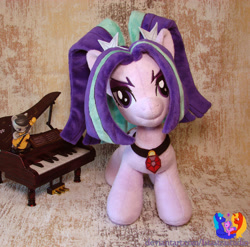 Size: 2330x2304 | Tagged: safe, artist:1stastrastudio, imported from derpibooru, aria blaze, octavia melody, pony, irl, musical instrument, photo, piano, plushie, toy