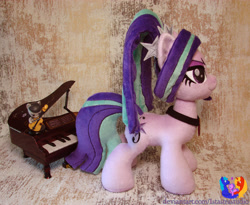 Size: 2807x2304 | Tagged: safe, artist:1stastrastudio, imported from derpibooru, aria blaze, octavia melody, pony, irl, musical instrument, photo, piano, plushie, toy