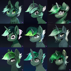 Size: 1536x1536 | Tagged: safe, editor:guwauu, imported from derpibooru, oc, oc only, oc:guaiacol, pony, unicorn, ai content, ai generated, bust, generator:purplesmart.ai, generator:stable diffusion, horn, portrait, unicorn oc