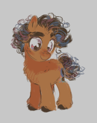 Size: 663x837 | Tagged: safe, artist:geonid, imported from derpibooru, oc, oc only, oc:veselina, earth pony, pony, chest fluff, curly hair, female, filly, fluffy, foal, freckles, solo