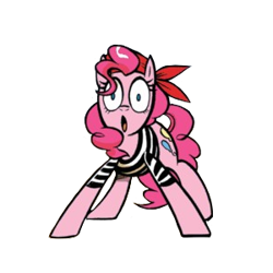 Size: 300x300 | Tagged: safe, editor:fuckomcfuck, idw, imported from derpibooru, pinkie pie, earth pony, pony, comic, pirate, simple background, solo, transparent background