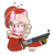 Size: 939x986 | Tagged: safe, artist:bloonacorn, oc, oc only, pony, unicorn, blaze (coat marking), female, gun, hoof hold, horn, mare, pale belly, shotgun, solo, team fortress 2, unicorn oc, weapon