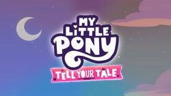 Size: 4096x2302 | Tagged: safe, imported from derpibooru, screencap, spoiler:g5, spoiler:my little pony: tell your tale, spoiler:tyts01e31, g5, haunted house (episode), high res, moon, my little pony logo, my little pony: tell your tale, night, no pony, upscaled, youtube link